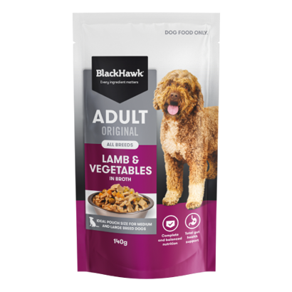 BHC535 ARTV1 Black Hawk Original Adult Lamb & Vegetable 140G Front 491X491